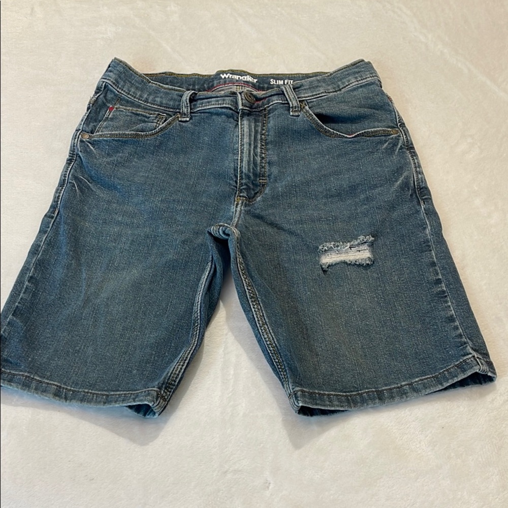 Wrangler Boys Blue Denim Shorts Size 16 R